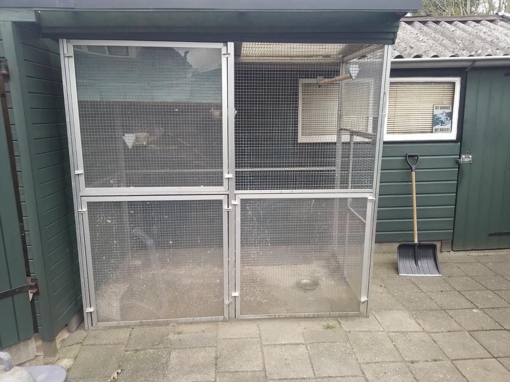 Aluminium volliere  1 x 2 meter, Dieren en Toebehoren, Vogels | Hokken en Kooien, Ophalen, Aluminium, Volière
