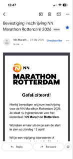 Inschrijfbewijs NN Marathon Rotterdam 2026, Eén persoon, April