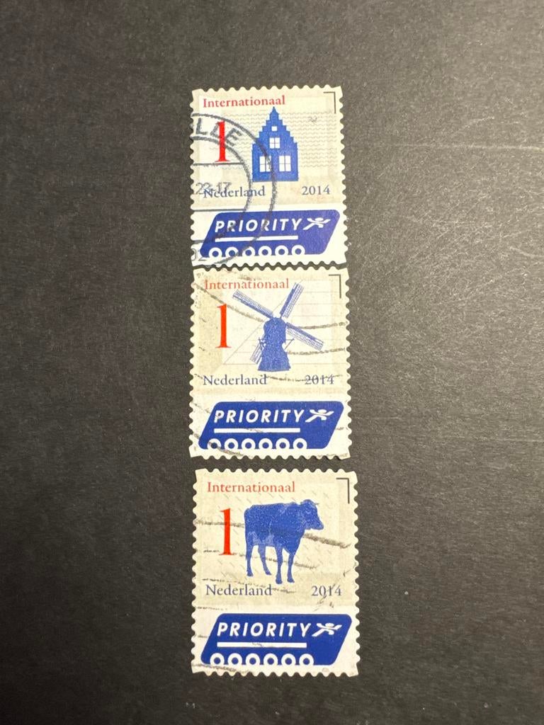 Nederlandse Postzegels Internationaal 2014 - 3 stuks, Postzegels en Munten, Postzegels | Nederland, Ophalen of Verzenden, Na 1940