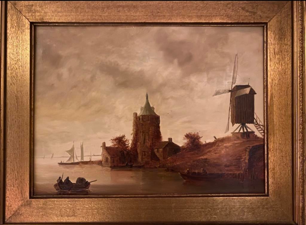 Albert Herkelman schilderij, Antiek en Kunst, Ophalen of Verzenden