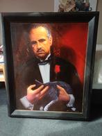 Schilderij: De Peetvader met kat ,lijst 98 bij 118, Ophalen of Verzenden