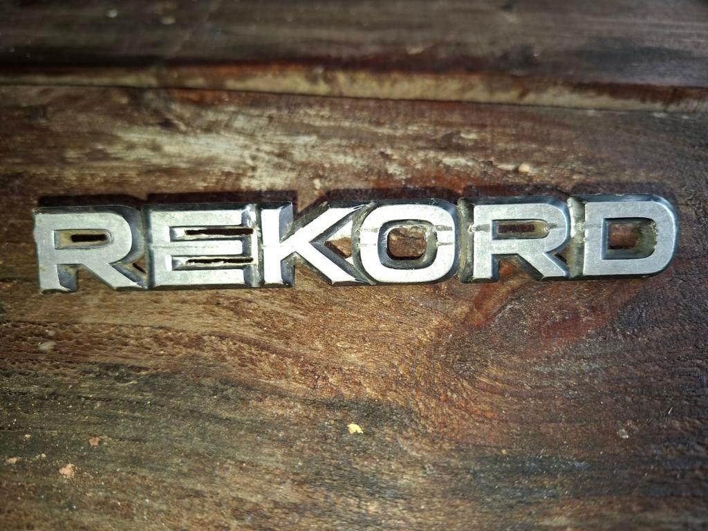 Opel Rekord Auto Embleem / Logo - Origineel, Auto diversen, Ophalen of Verzenden