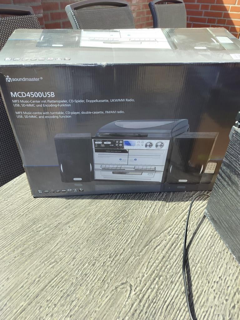Stereo set met platenspeler, dubbele cassette en cd speler, Audio, Tv en Foto, Stereo-sets, Ophalen