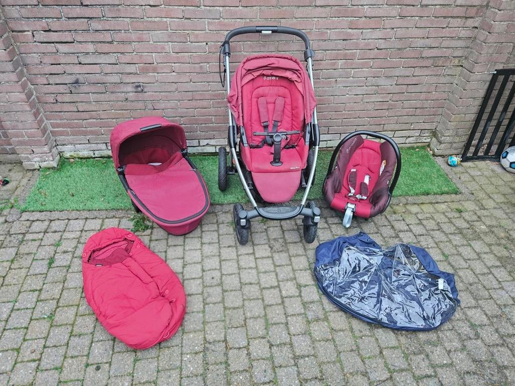 3 in 1 Maxi Cosi Mura Plus kinderwagen, Kinderen en Baby's, Kinderwagens en Combinaties, Gebruikt, Verstelbare duwstang, Maxi-Cosi