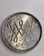 Familiepenning met monogram MW, gedateerd 1692, Verzenden, Gebruikt