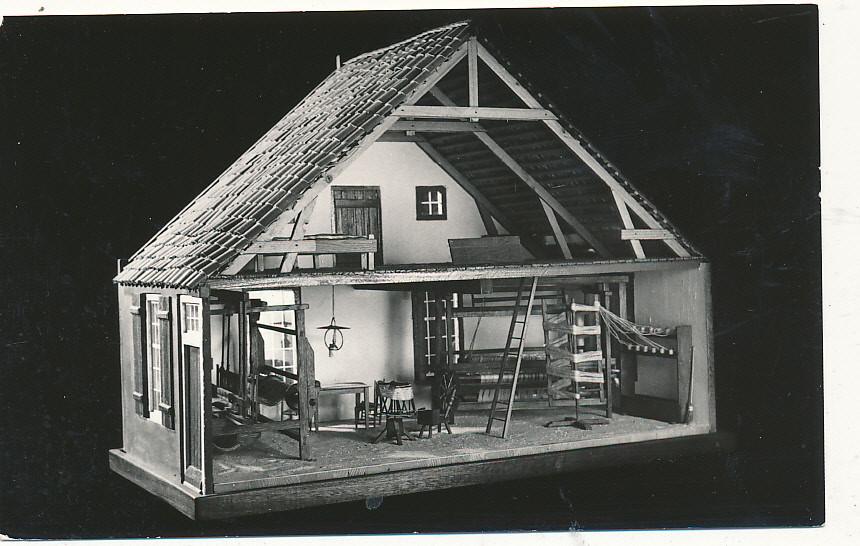 11020 Tilburg Nederlands Textielmuseum maquette Brabants, Ophalen of Verzenden, 1940 tot 1960, Noord-Brabant