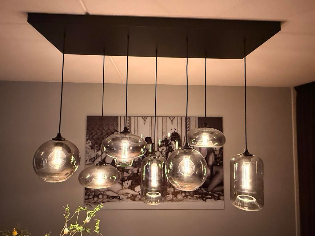 Bulbs by Eve, 7 glazen bollen, divers design, Ophalen, Gebruikt, Glas, 75 cm of meer