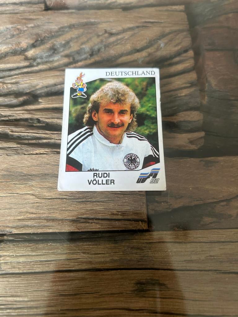 Rudi Völler Panini Sticker Euro '92 - Duitsland, Ophalen of Verzenden, Gebruikt, Sport
