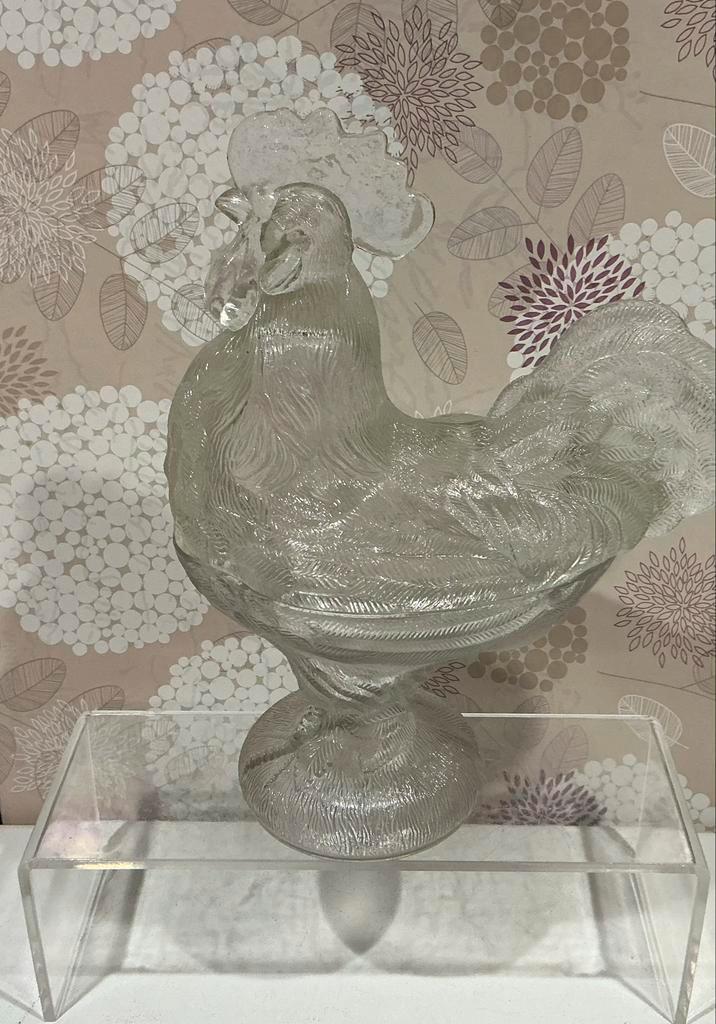 Glazen Kip Container - Decoratief en Functioneel, Antiek en Kunst, Antiek | Glas en Kristal, Verzenden