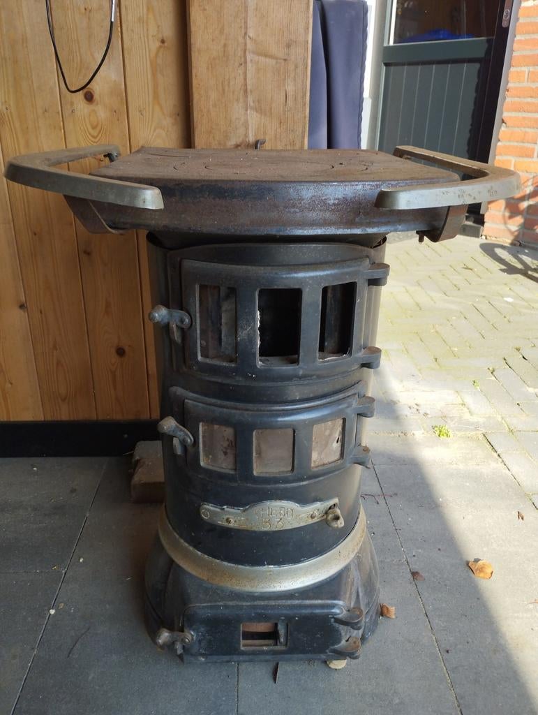 Antieke Thebo 33 Kolenkachel - Klassieke Warmtebron, Ophalen, Gebruikt, Hout, Houtkachel