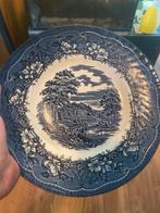Barratts Antiek Bord - Blauw en Wit Landschap, Antiek en Kunst, Ophalen of Verzenden