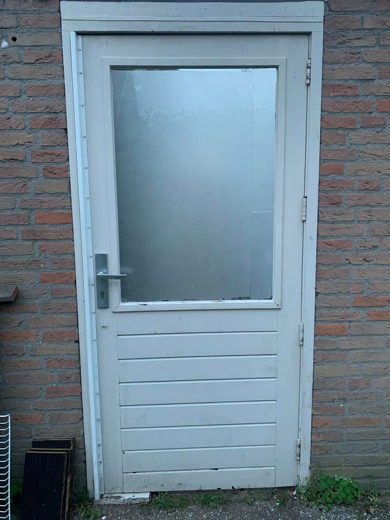 Achterdeur, Doe-het-zelf en Verbouw, Ophalen, Gebruikt, 80 tot 100 cm, Buitendeur