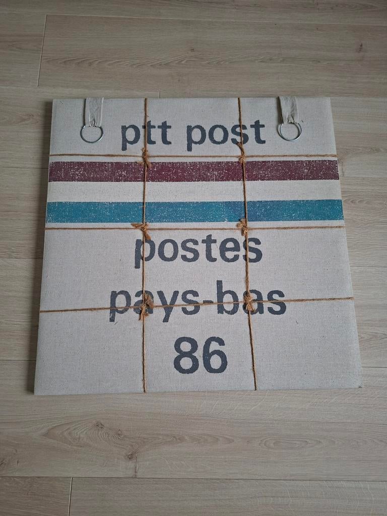 Uniek memobord van authentieke PTT postzak, Huis en Inrichting, Ophalen of Verzenden, Gebruikt, Prikbord