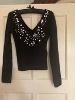 HEEL LEUKE VINTAGE FEESTELIJK WOL/ANGORA ZWART TRUITJE MT XS, Ophalen of Verzenden, Gedragen, Maat 34 (XS) of kleiner, Zwart