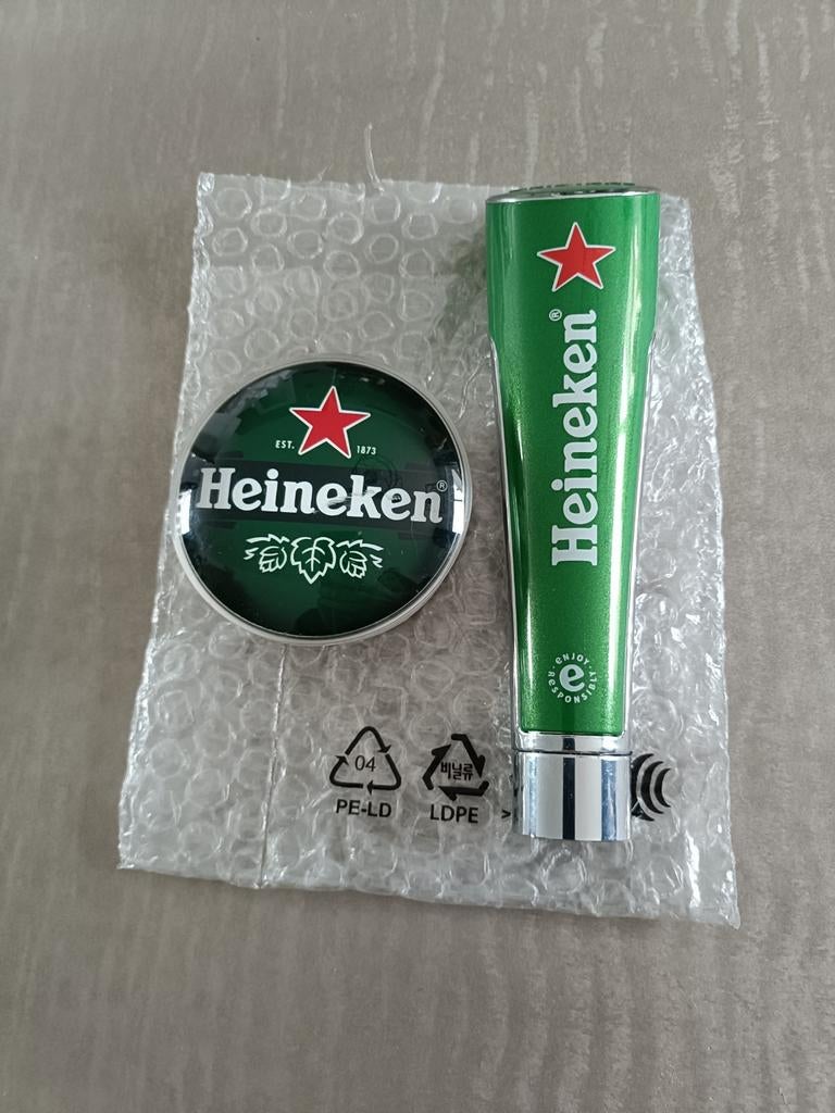 Heineken taplens en tapkraan, Verzamelen, Biermerken, Ophalen of Verzenden