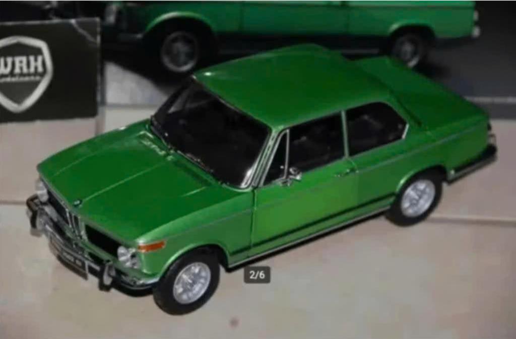 1:18 BMW 2002 TII green Kyosho diecast in box WRH, Hobby en Vrije tijd, Modelauto's | 1:18, Verzenden, Zo goed als nieuw, Auto