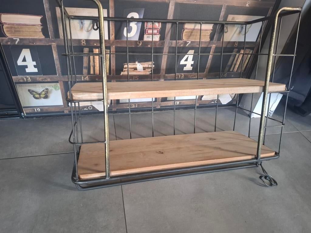 Twee wandrekken met haken - industrieel design, Ophalen of Verzenden