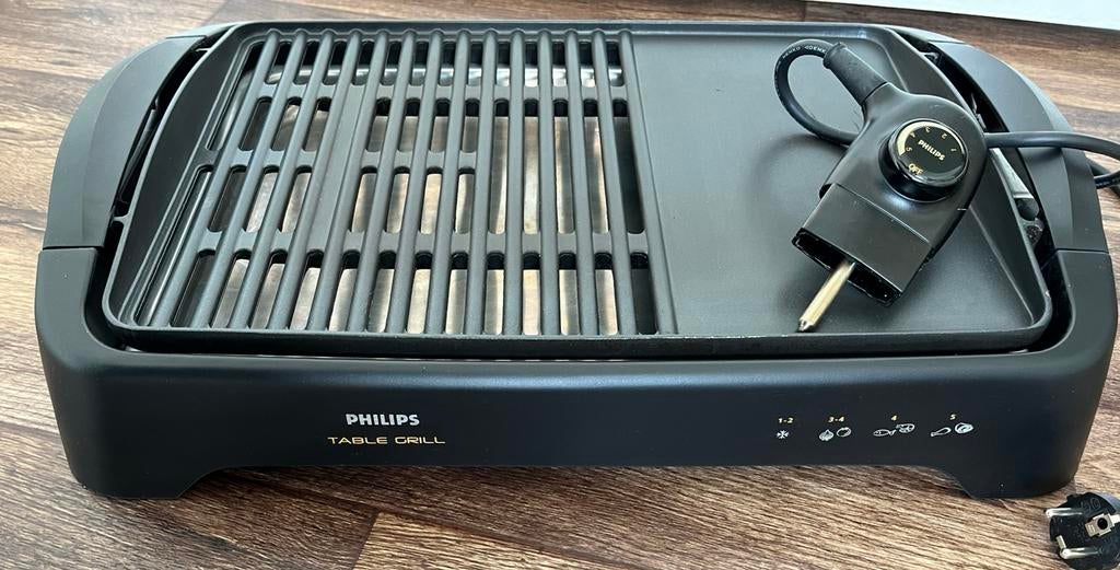 Philips tafelgrill (gourmet, bbq, grill) HD4428, Witgoed en Apparatuur, Gourmetstellen, Ophalen, Gebruikt, 4 t/m 7 personen