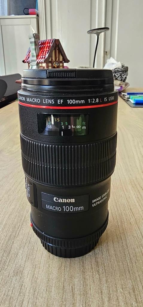 Canon EF 100mm F/2.8 L USM IS Macro, Audio, Tv en Foto, Fotografie | Lenzen en Objectieven, Ophalen of Verzenden, Zo goed als nieuw