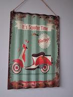 Leuke ijzeren wandversiering, scooter, 50x40 cm, schadevrij, Ophalen of Verzenden, Gebruikt