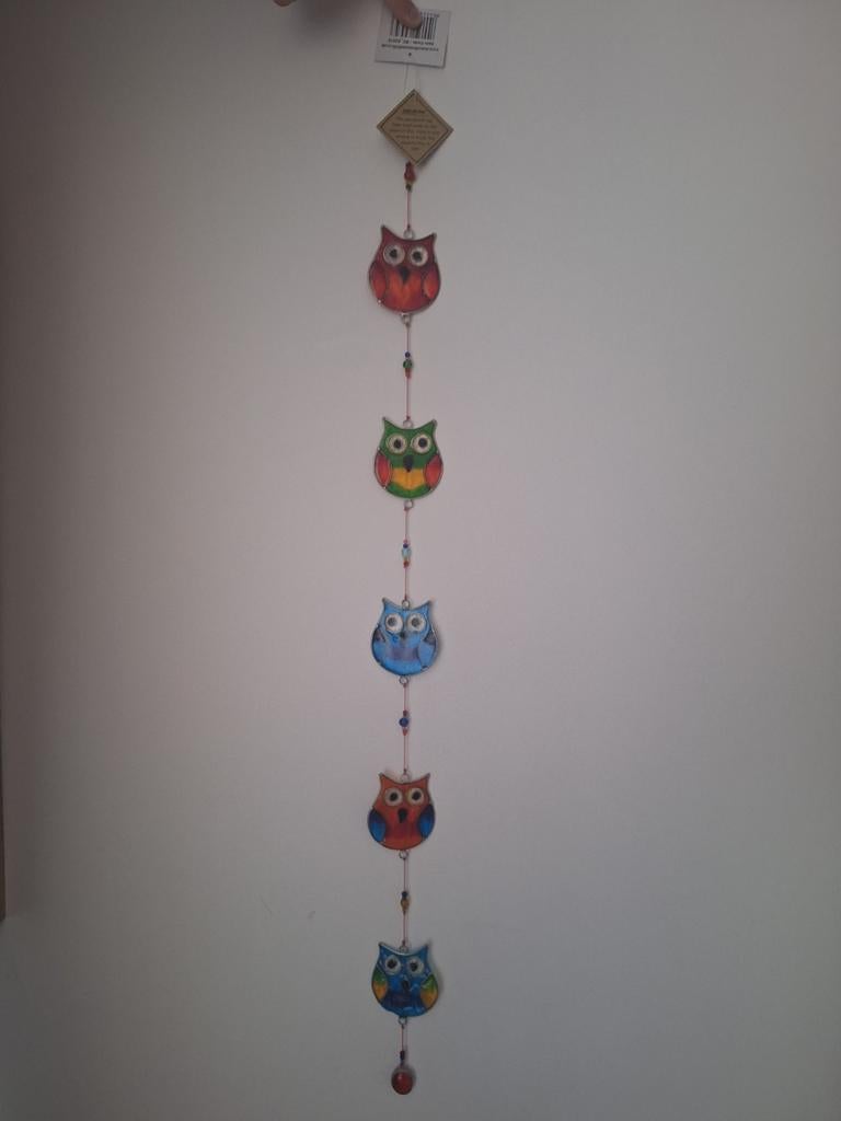 Kleurrijke Uil Suncatcher - Raamdecoratie, Huis en Inrichting, Woonaccessoires | Overige, Meerkleurig, Overige stijlen, Nieuw
