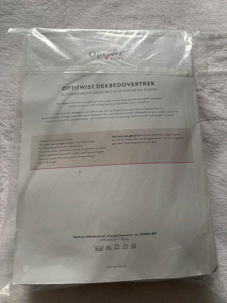 Optidee Optitwist dekbedovertrek 200x200+50cm, Huis en Inrichting, Slaapkamer | Beddengoed, Nieuw, Dekbedovertrek, Tweepersoons