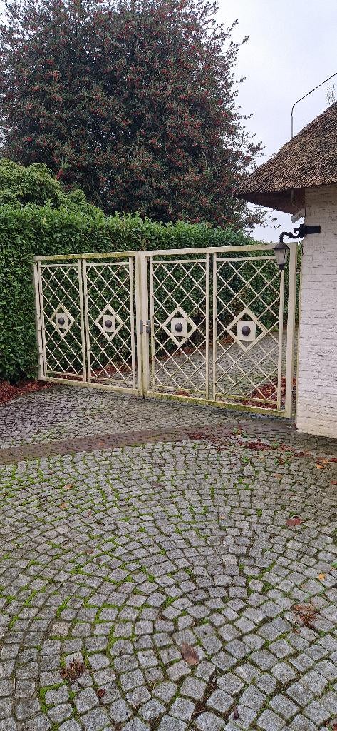 Ijzeren dubbele poort /Doorloop Poort/ Balustrades, Ophalen, Gebruikt, IJzer, Sierhekwerk