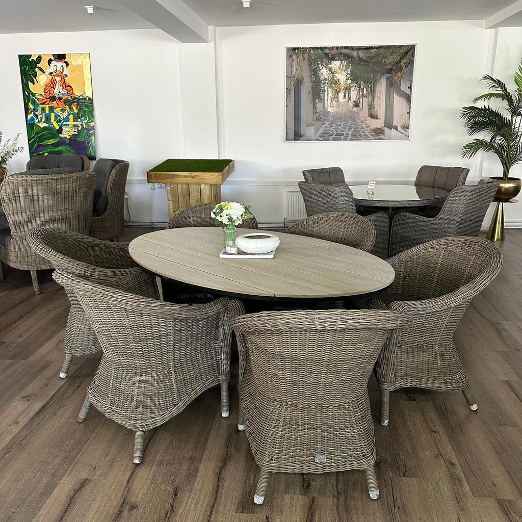 4 Seasons Outdoor (4SO) Tuinset / Wicker – complete set, Zenq, Verzenden, ., Zo goed als nieuw