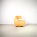 1x Leolux Gisa Fauteuil Draaibaar Okergeel – Leer, Huis en Inrichting, Fauteuils, Niet ingevuld, Niet ingevuld, Ophalen of Verzenden