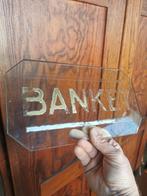 Antieke bakkers reclame bord glas banket, Ophalen of Verzenden