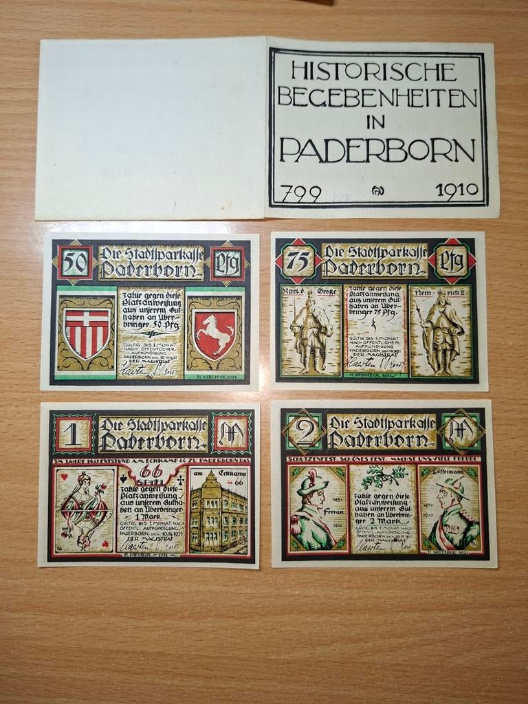 Duits Notgeld Paderborn Noodgeld, Postzegels en Munten, Bankbiljetten | Europa | Niet-Eurobiljetten, Ophalen of Verzenden, Duitsland