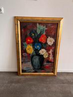 Groot schilderij - Stilleven - Bloemstillevrn - Gesigneerd, Ophalen of Verzenden