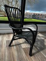 Zwarte rotan stoel Ikea, Zwart, Riet of Rotan, Ophalen of Verzenden, Zo goed als nieuw