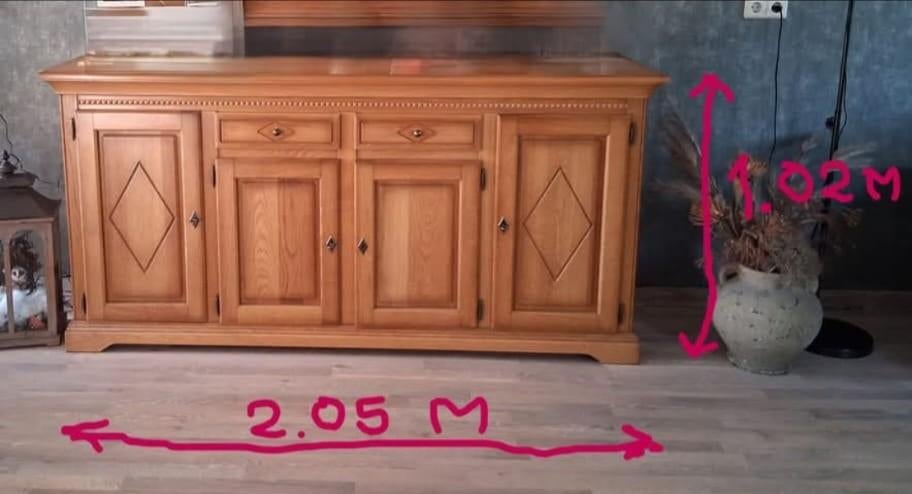 Gratis eikenhouten Dressoir, Ophalen, Gebruikt, 25 tot 50 cm