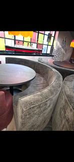 Eetbank rond velvet laag, Ophalen, Zo goed als nieuw