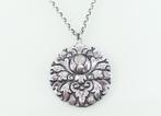 Zilveren Djokja hanger aan collier ca. 1930, Ophalen of Verzenden, Zilver, Hanger