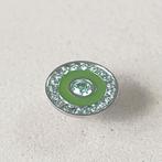 Zilverkleurige Melano twisted resin cz groen 9mm, Verzenden