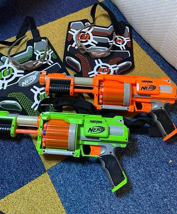 Nerf Dart Tag Furyfire Complete 2-Speler Set, Ophalen of Verzenden, Zo goed als nieuw