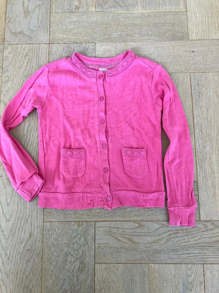 Leuk roze vestje met kanten accenten mt 98/104, Kinderen en Baby's, Kinderkleding | Maat 98, Ophalen of Verzenden, Gebruikt, Meisje