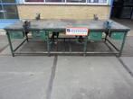 Zeer zware werkbank / werktafel / lastafel met 4 werkplekken, Doe-het-zelf en Verbouw, Werkbanken, Ophalen, Gebruikt, Handelsonderneming Hendriksen