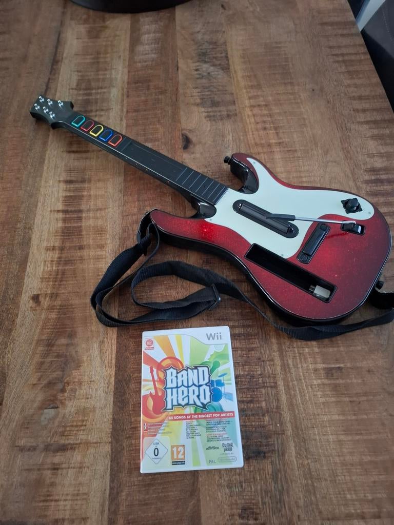 Nintendo wii Guitar Hero set met gitaar en Game., Ophalen of Verzenden, Zo goed als nieuw, Wii, Gitaar, Drumstel of Dj-set