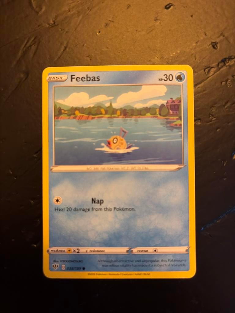 Feebas #38 Pokémonkaart, Ophalen of Verzenden, Zo goed als nieuw, Losse kaart