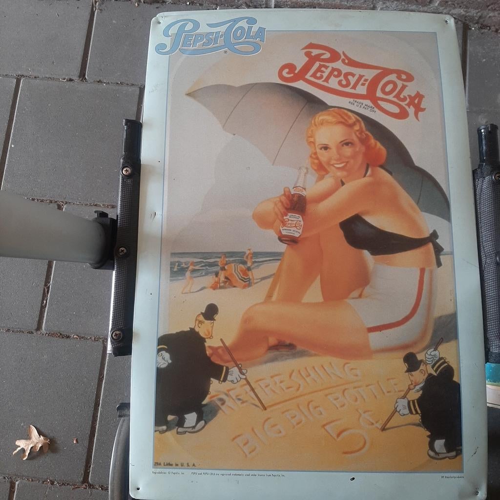 Reclame bord Pepsi., Verzamelen, Merken en Reclamevoorwerpen, Ophalen of Verzenden, Gebruikt, Reclamebord