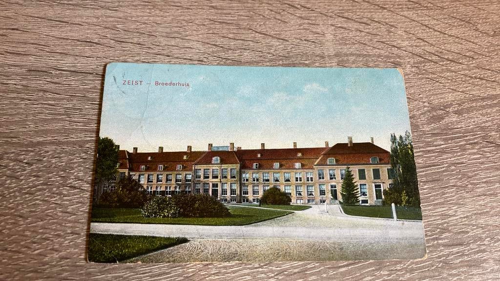 Oude ansichtkaart Zeist Broederhuis 1909, Verzamelen, Ansichtkaarten | Nederland, Ophalen of Verzenden, Voor 1920, Gelopen, Utrecht