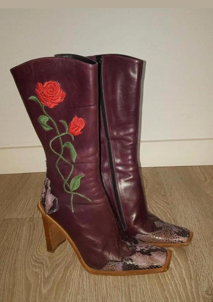 Zeer stoere en unieke cowboy laarzen, Ophalen of Verzenden, Zo goed als nieuw, Overige kleuren, Hoge laarzen