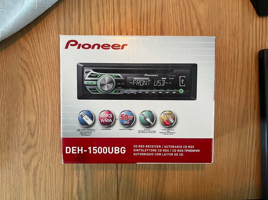 Autoradio Pioneer DEH-1500UBG, Ophalen of Verzenden, Zo goed als nieuw