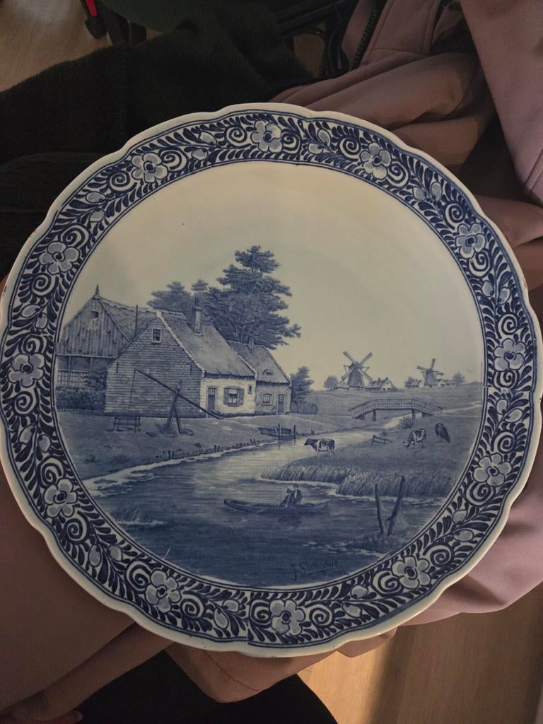 Delfts blauw bord, Ophalen of Verzenden