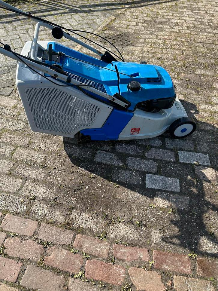 Yamaha YLM 346 grasmaaier, Tuin en Terras, Grasmaaiers, Gebruikt, Benzine-grasmaaier, 30 t/m 39 cm, Cirkelmaaier, Opvangbak, Ophalen of Verzenden