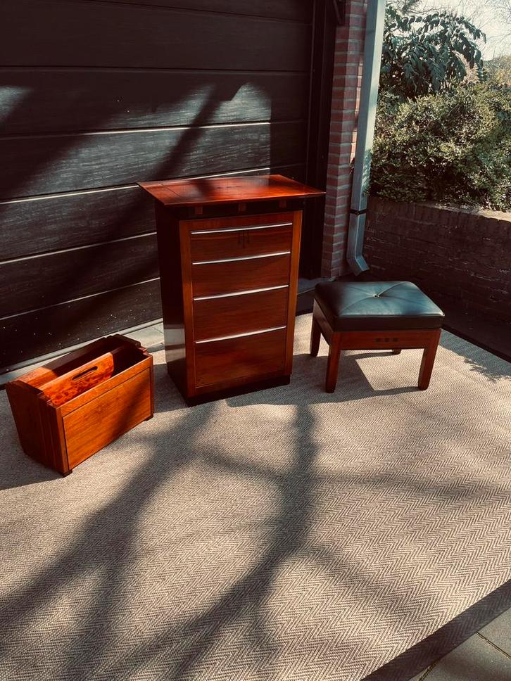 Schuitema decoforma meubels ladenkast hocker en lectuurbak, Antiek en Kunst, Antiek | Meubels | Kasten, Ophalen