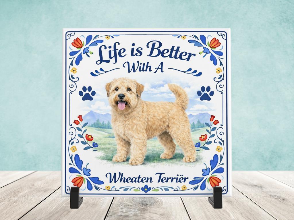 Life is Better With a Wheaten Terrier - Tegel, Verzenden, Nieuw
